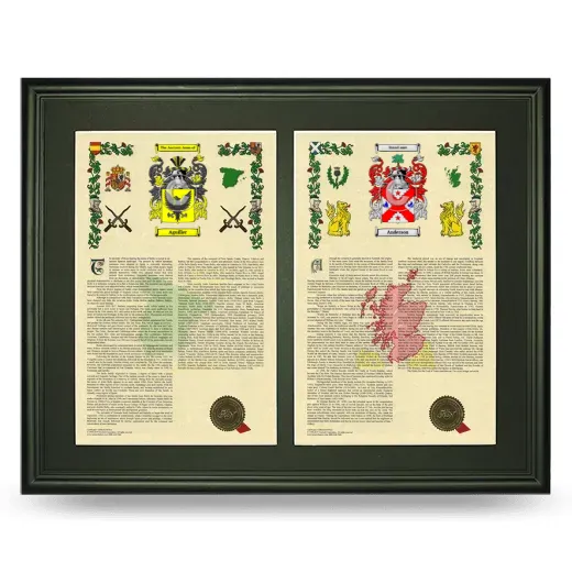 Double Armorial History Framed-Black