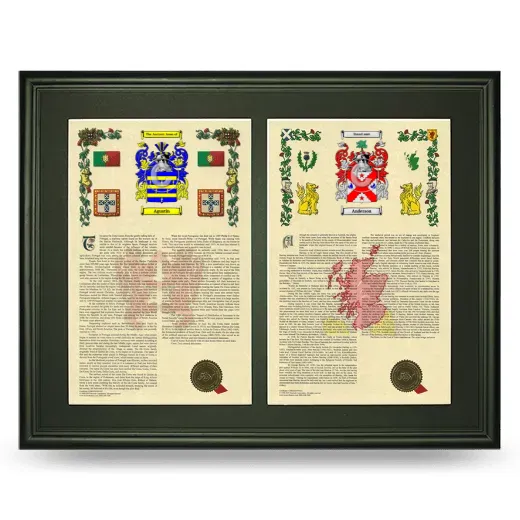 Double Armorial History Framed-Black