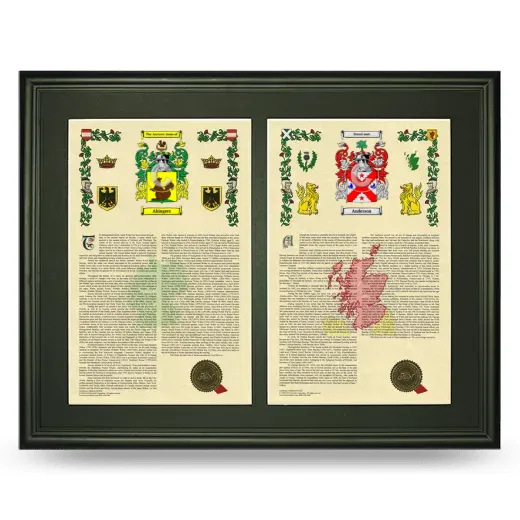 Double Armorial History Framed-Black