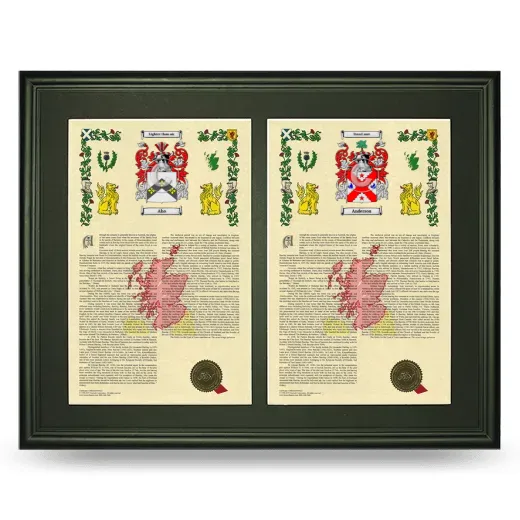 Double Armorial History Framed-Black