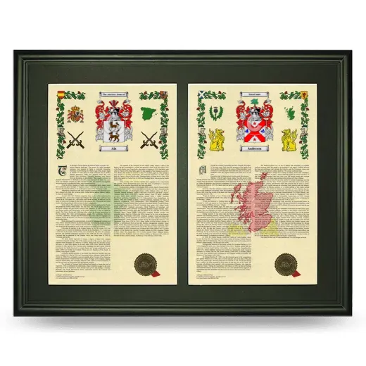 Double Armorial History Framed-Black