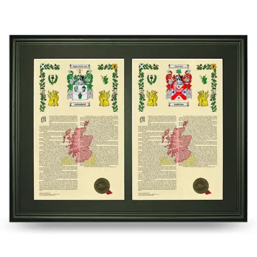 Double Armorial History Framed-Black