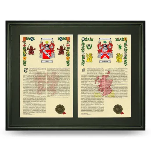 Double Armorial History Framed-Black