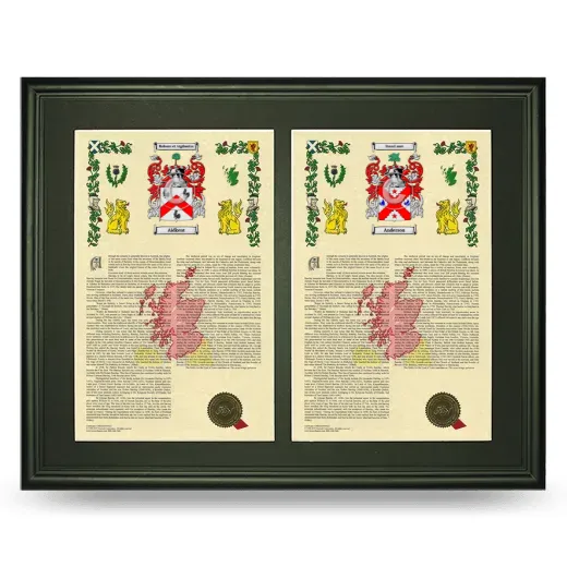 Double Armorial History Framed-Black