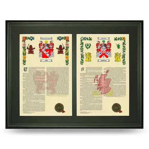 Double Armorial History Framed-Black