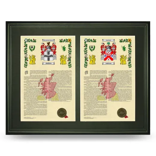 Double Armorial History Framed-Black