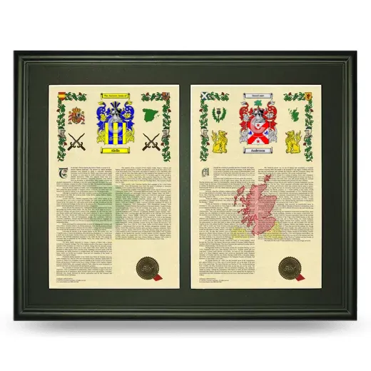 Double Armorial History Framed-Black