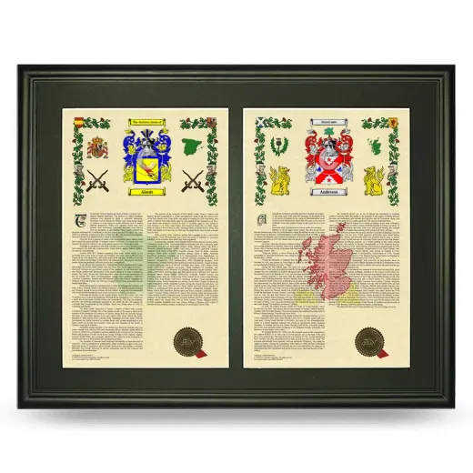 Double Armorial History Framed-Black