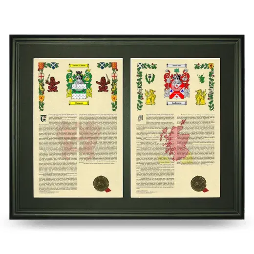 Double Armorial History Framed-Black