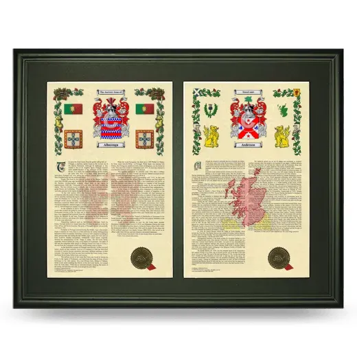 Double Armorial History Framed-Black