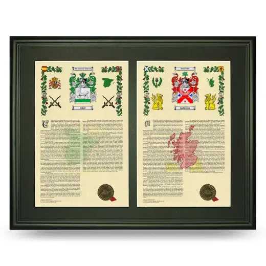Double Armorial History Framed-Black