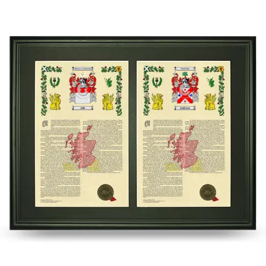 Double Armorial History Framed-Black