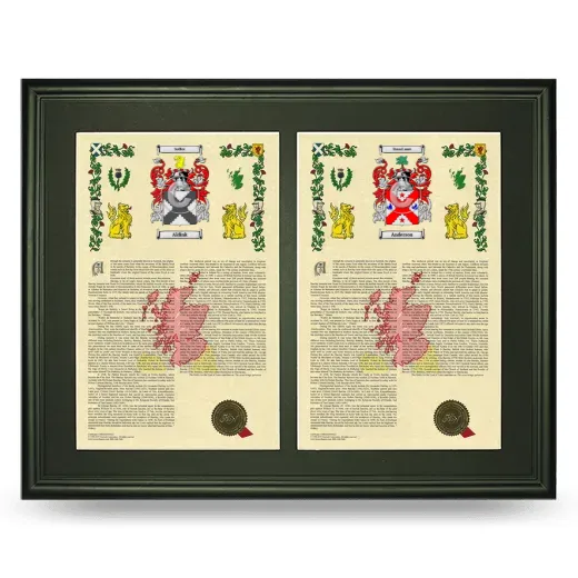 Double Armorial History Framed-Black