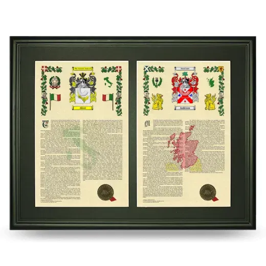Double Armorial History Framed-Black
