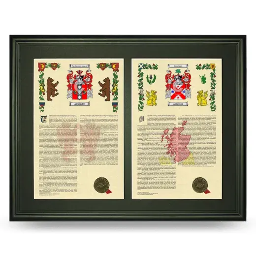 Double Armorial History Framed-Black