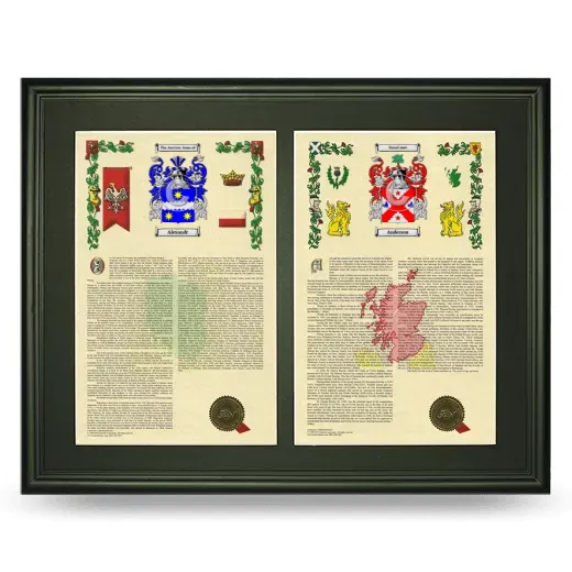 Double Armorial History Framed-Black