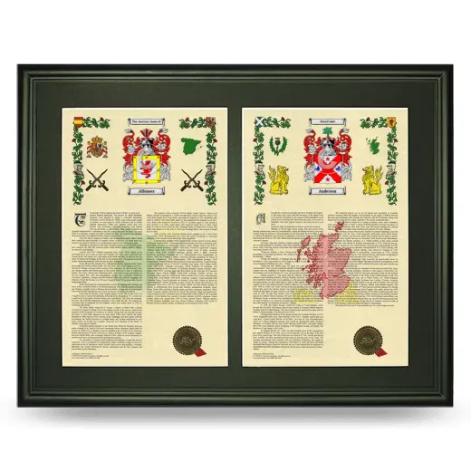 Double Armorial History Framed-Black