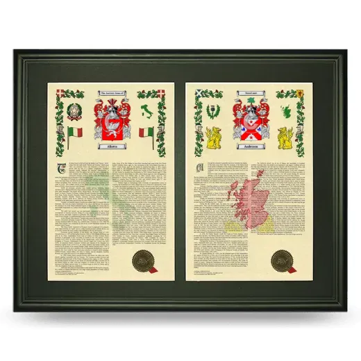 Double Armorial History Framed-Black
