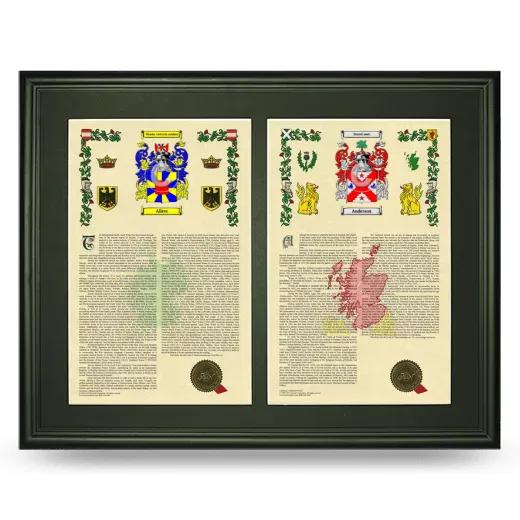 Double Armorial History Framed-Black