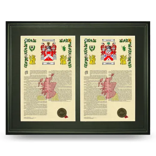 Double Armorial History Framed-Black