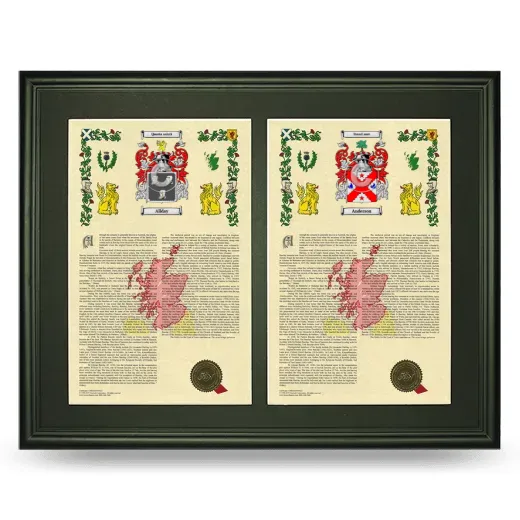 Double Armorial History Framed-Black