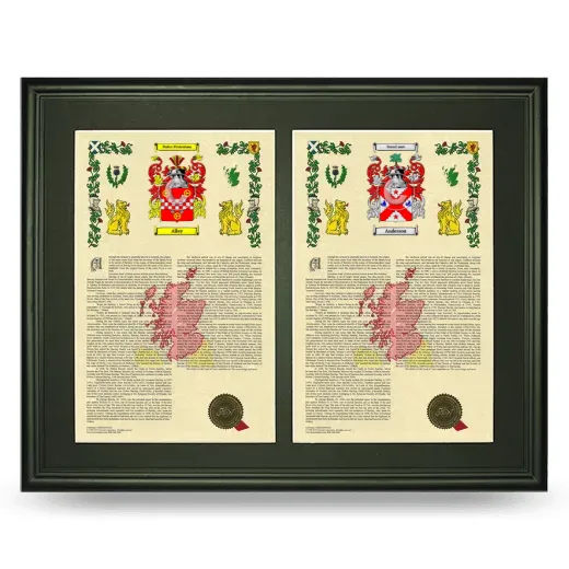 Double Armorial History Framed-Black