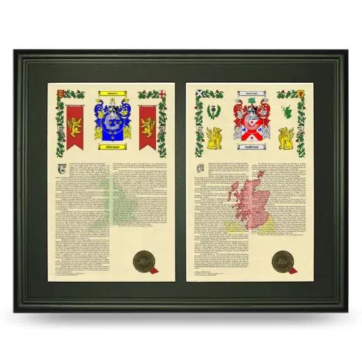 Double Armorial History Framed-Black