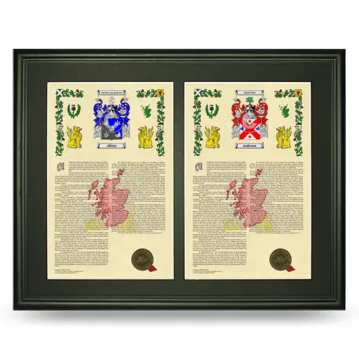 Double Armorial History Framed-Black