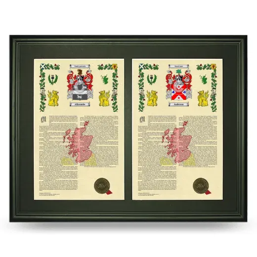 Double Armorial History Framed-Black