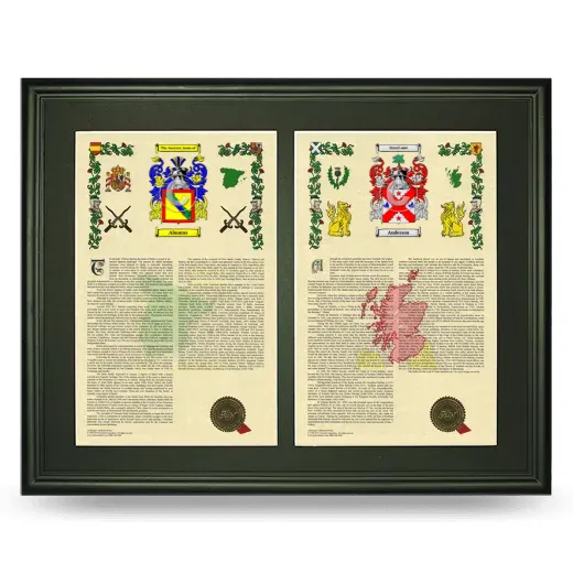 Double Armorial History Framed-Black