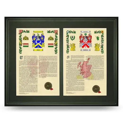 Double Armorial History Framed-Black