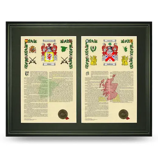 Double Armorial History Framed-Black