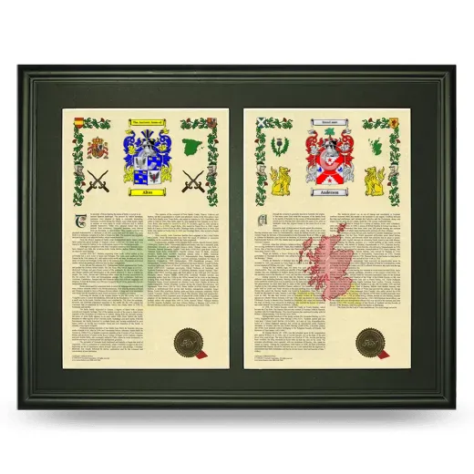 Double Armorial History Framed-Black