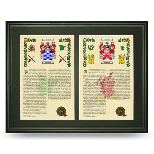 Double Armorial History Framed-Black