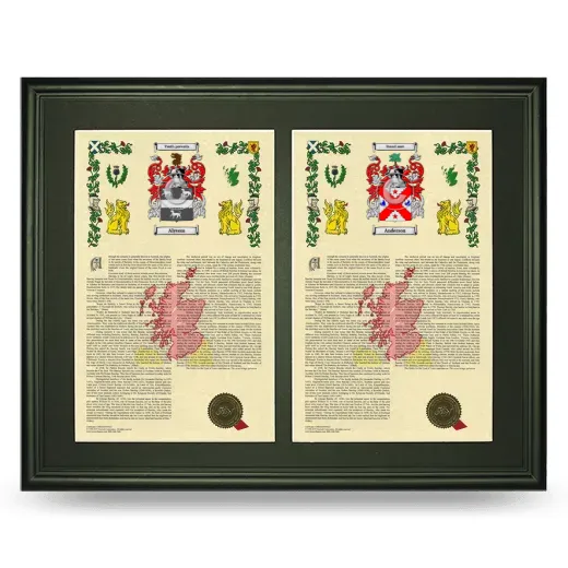 Double Armorial History Framed-Black