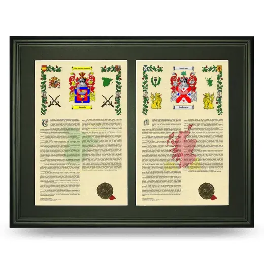 Double Armorial History Framed-Black