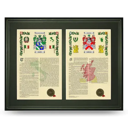 Double Armorial History Framed-Black
