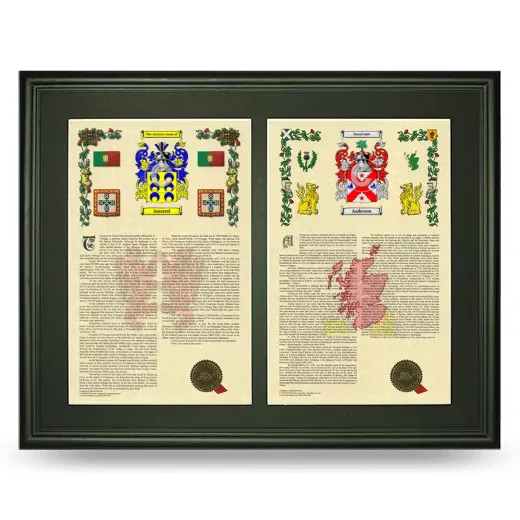Double Armorial History Framed-Black