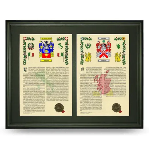 Double Armorial History Framed-Black