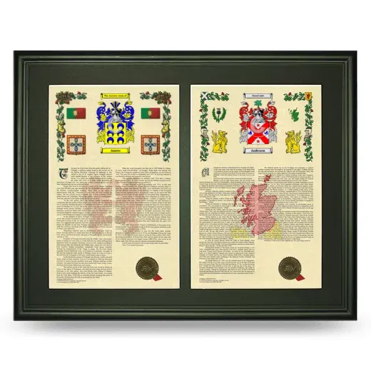 Double Armorial History Framed-Black