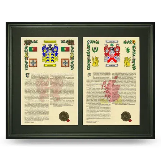 Double Armorial History Framed-Black