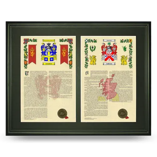 Double Armorial History Framed-Black