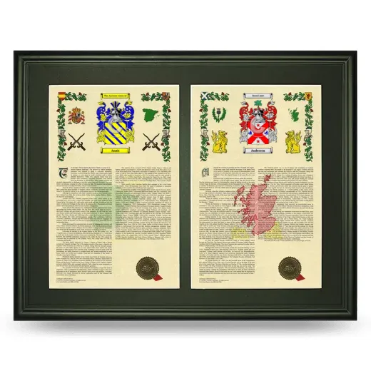 Double Armorial History Framed-Black