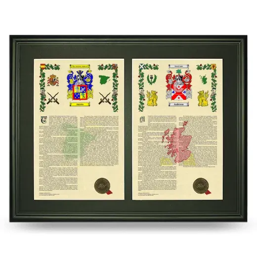 Double Armorial History Framed-Black