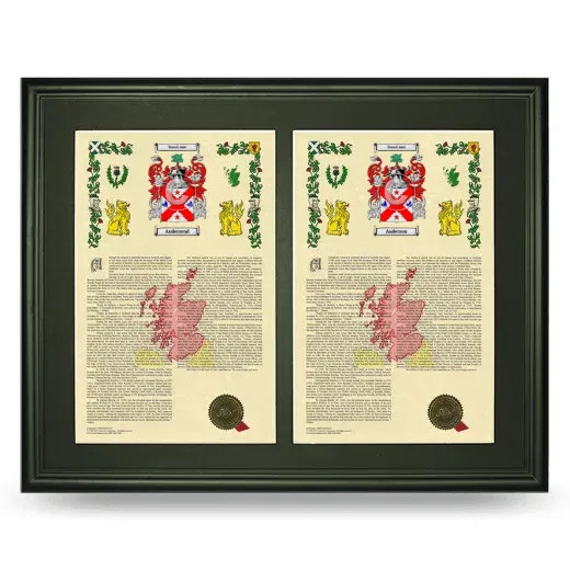 Double Armorial History Framed-Black
