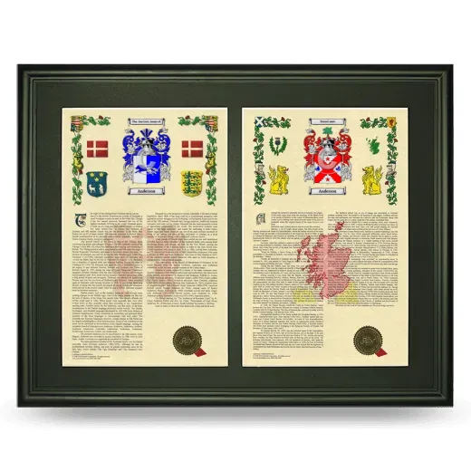 Double Armorial History Framed-Black