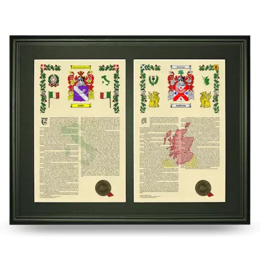 Double Armorial History Framed-Black