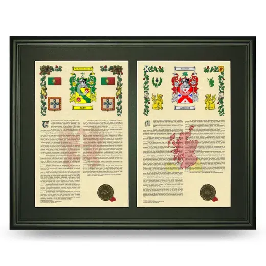 Double Armorial History Framed-Black