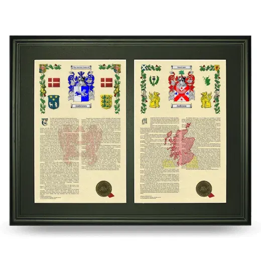 Double Armorial History Framed-Black