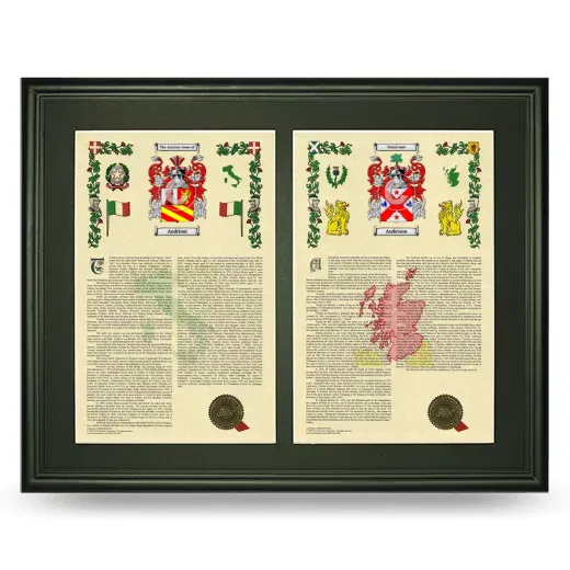 Double Armorial History Framed-Black
